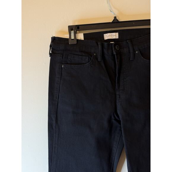 Jesica Simpson Low Rise Bootcut Women's size 8/29 Dark Wash Black Denim Jeans - Picture 3 of 9